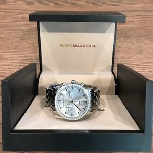 BCBGMAXAZRIA silver tone watch